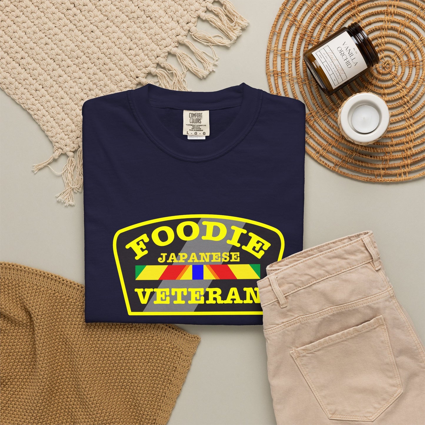 Foodie Veteran Japanese Flag T-Shirt