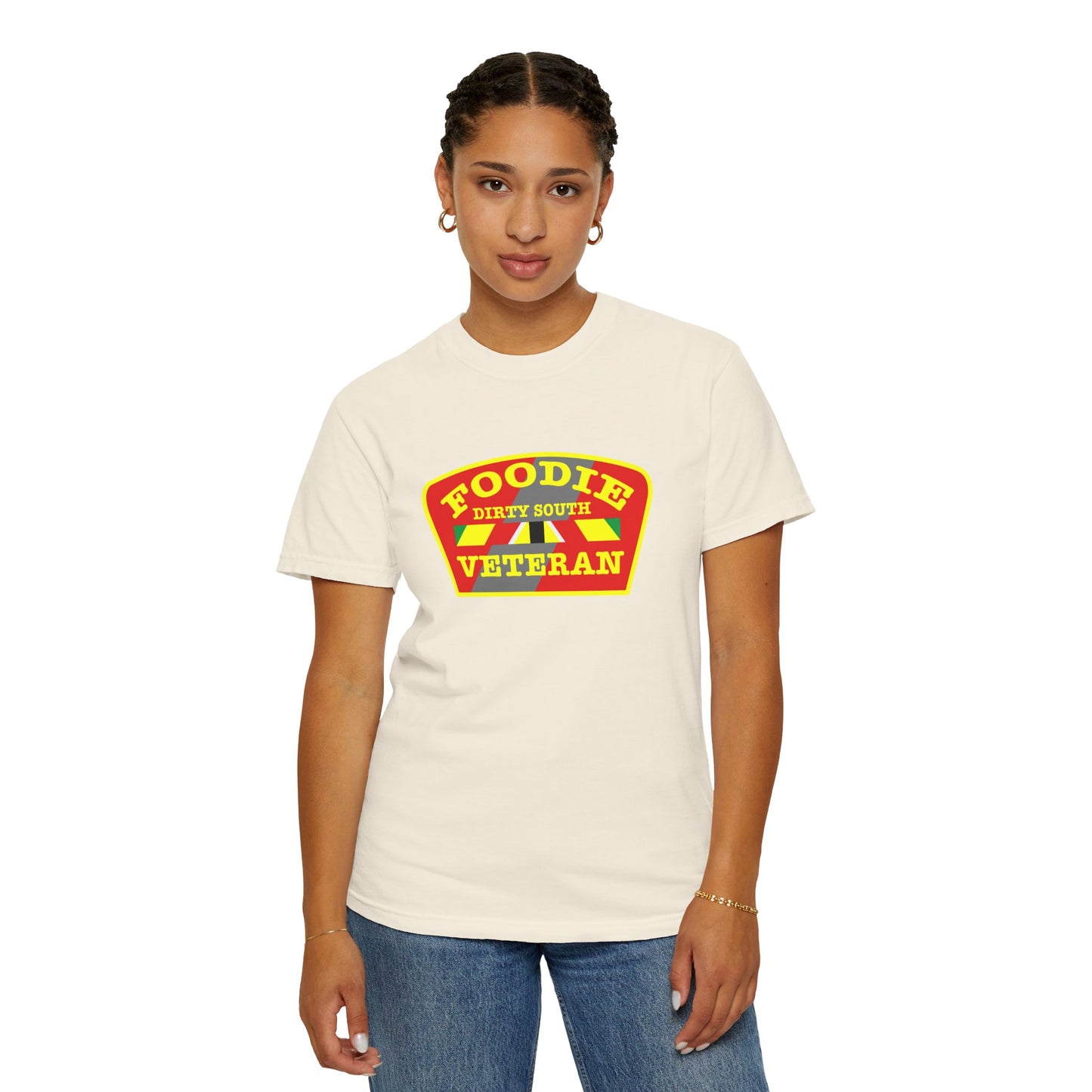 L.O.E.F Foodie Veteran DIRTY SOUTH Unisex Tee Shirt (Yellow)