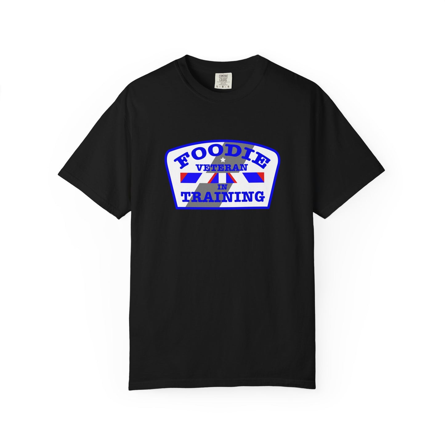 L.O.E.F Foodie Veteran IN TRAINING Unisex Tee Shirt (Blue)