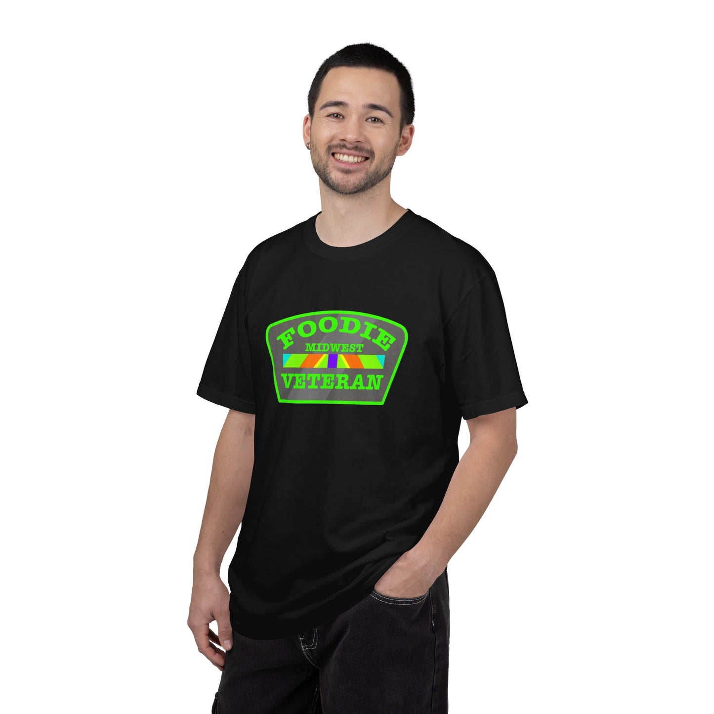 L.O.E.F Foodie Veteran MIDWEST Unisex Tee Shirt (Neon Green)