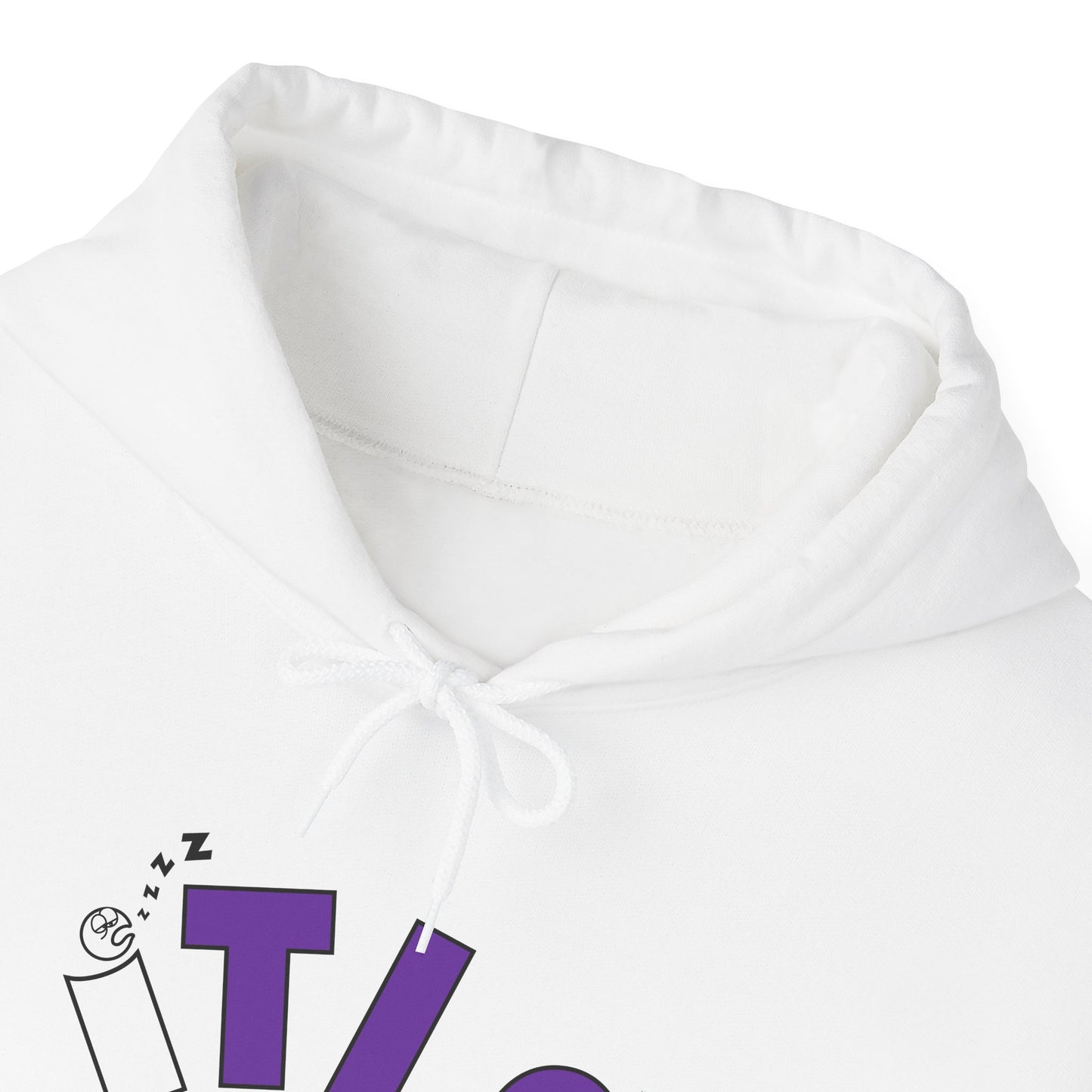 L.O.E.F ITIS Unisex Hooded Sweatshirt (White and Purple)