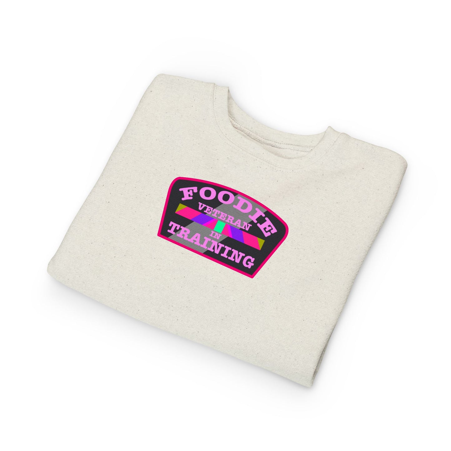 L.O.E.F Foodie Veteran In Training Toddler Sweatshirt (Pink)