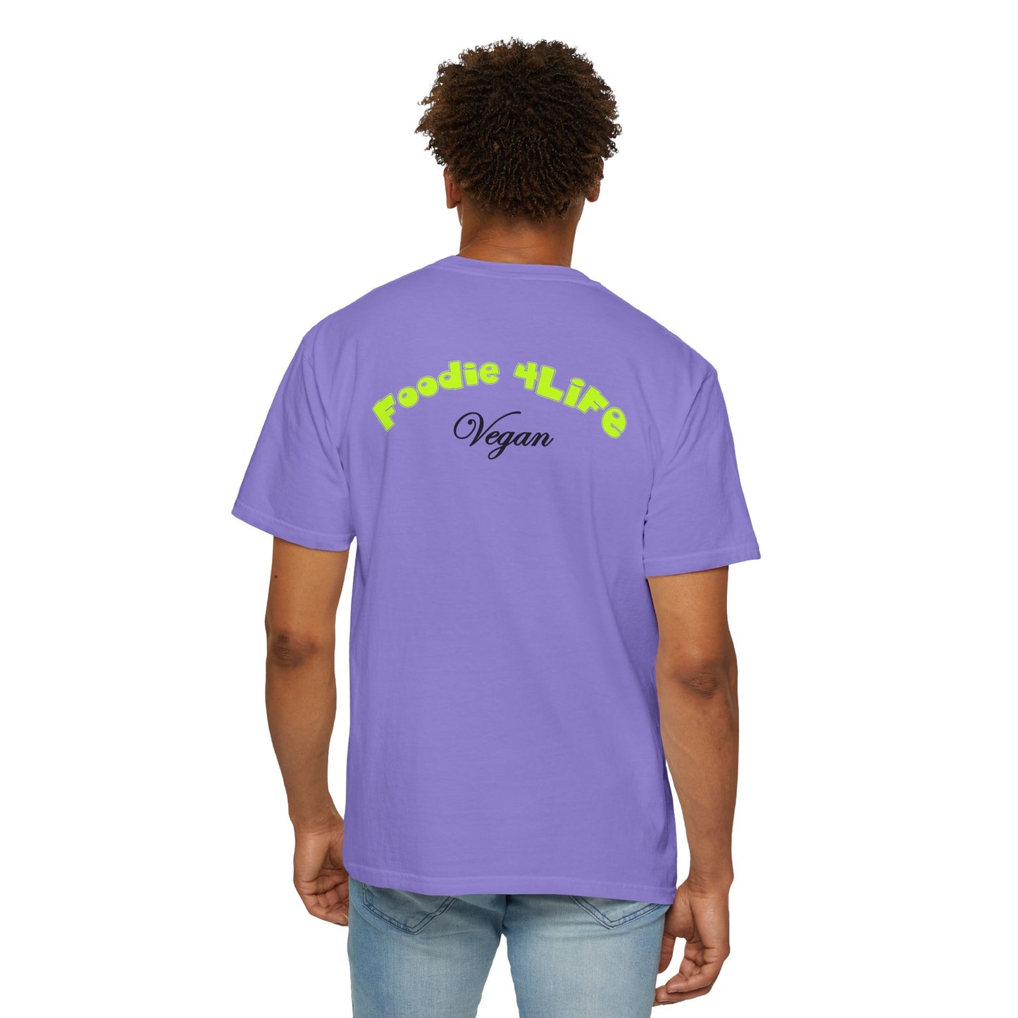 L.O.E.F Foodie 4Life Vegan Unisex Tee Shirt (Neon Yellow)