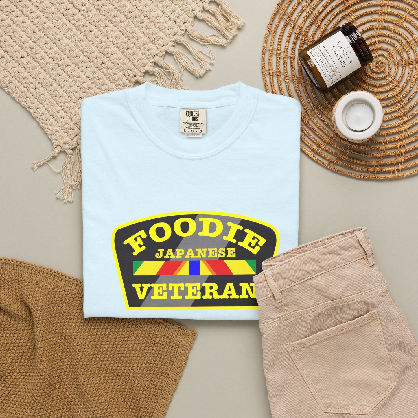 Foodie Veteran Japanese Flag T-Shirt