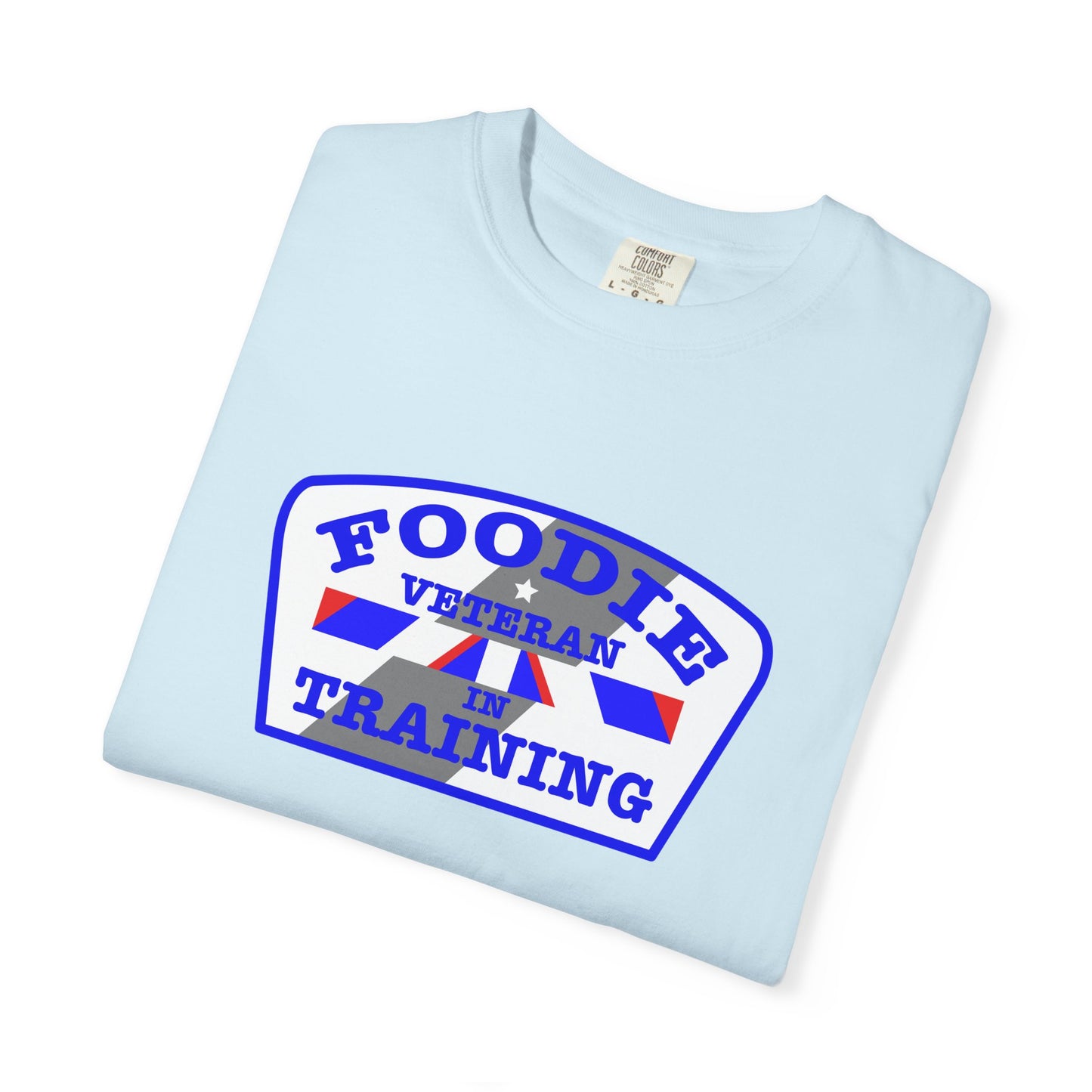 L.O.E.F Foodie Veteran IN TRAINING Unisex Tee Shirt (Blue)