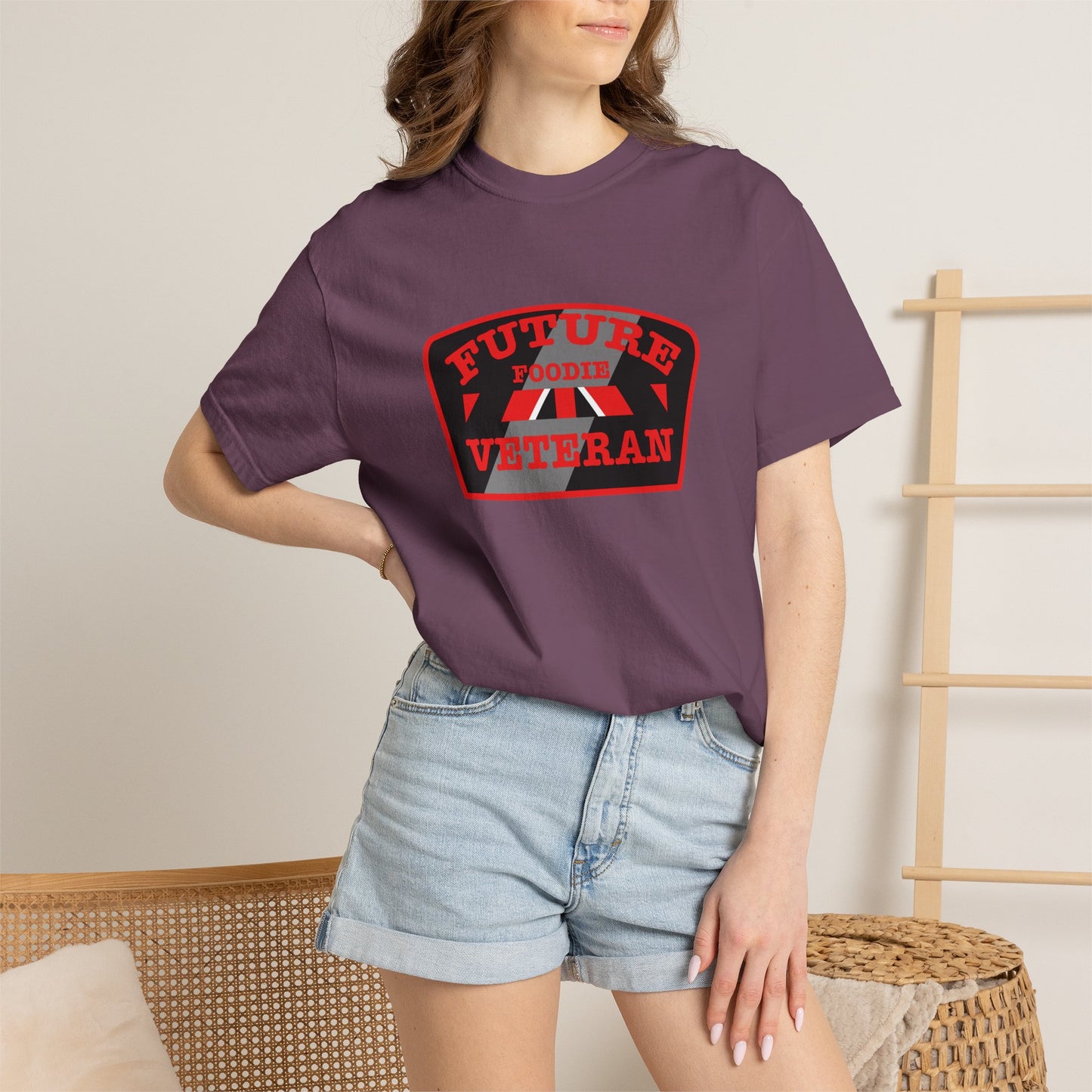 L.O.E.F Future Foodie Veteran Unisex Tee Shirt (Red)