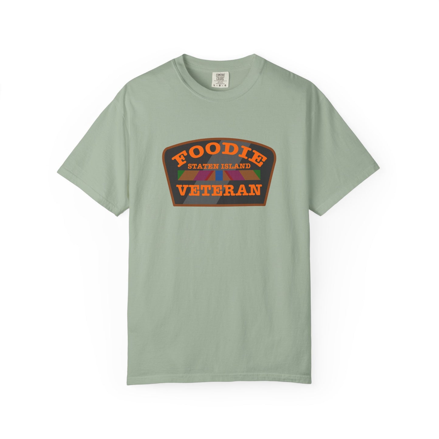 L.O.E.F Foodie Veteran STATEN ISLAND Unisex Tee Shirt (Orange)
