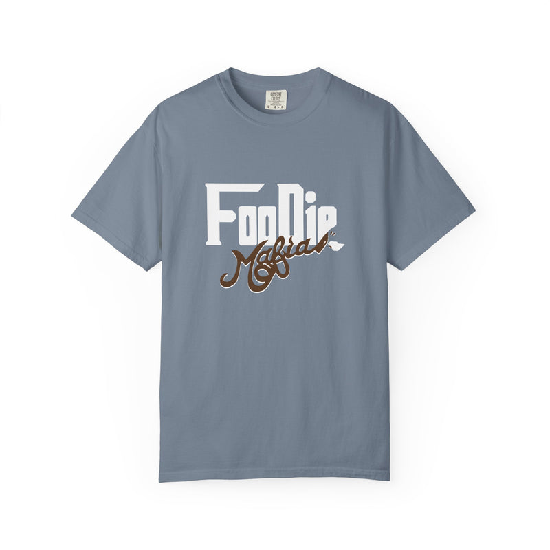 L.O.E.F White Foodie Mafia Unisex Tee shirt (Dark Brown)
