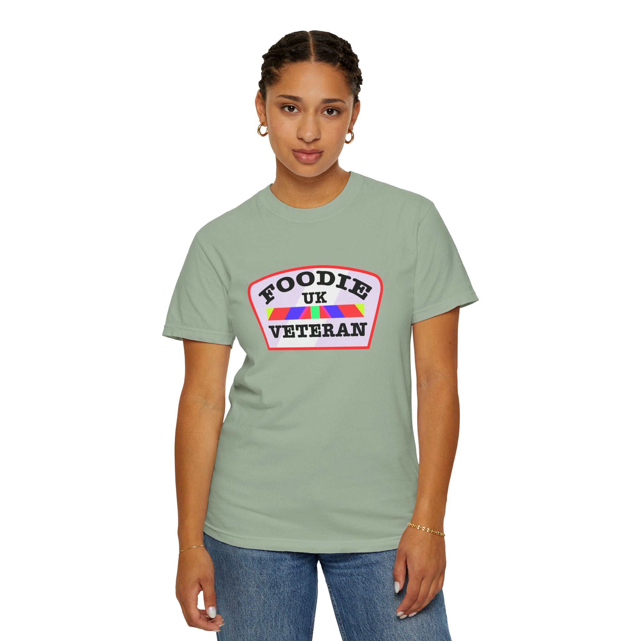 L.O.E.F Foodie Veteran UK Unisex Tee Shirt (Soft Pink)