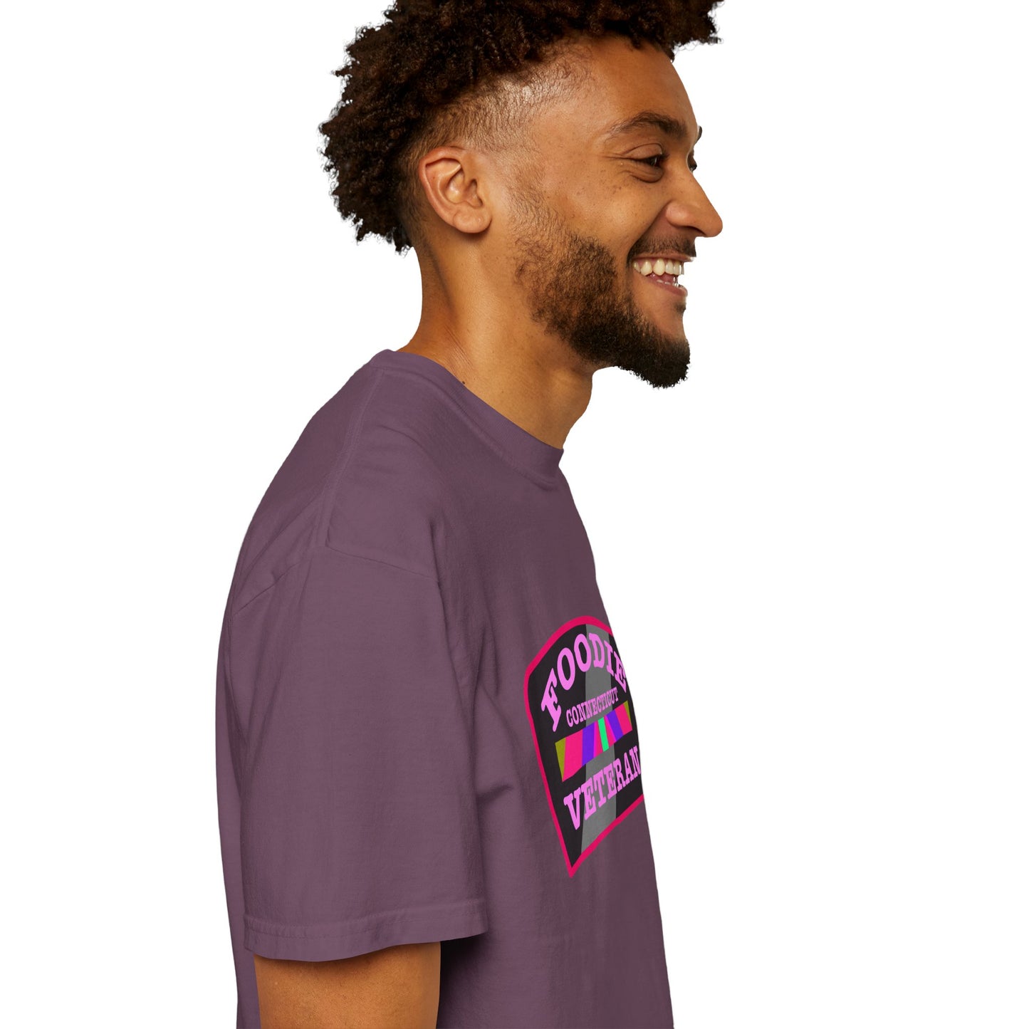 L.O.E.F Foodie Veteran CONNECTICUT Unisex Tee Shirt (Pink)