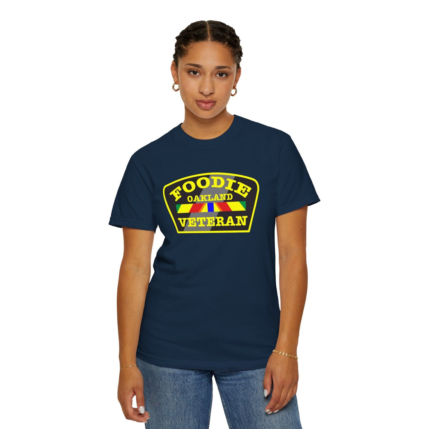 L.O.E.F Foodie Veteran OAKLAND Unisex Tee Shirt (Yellow)