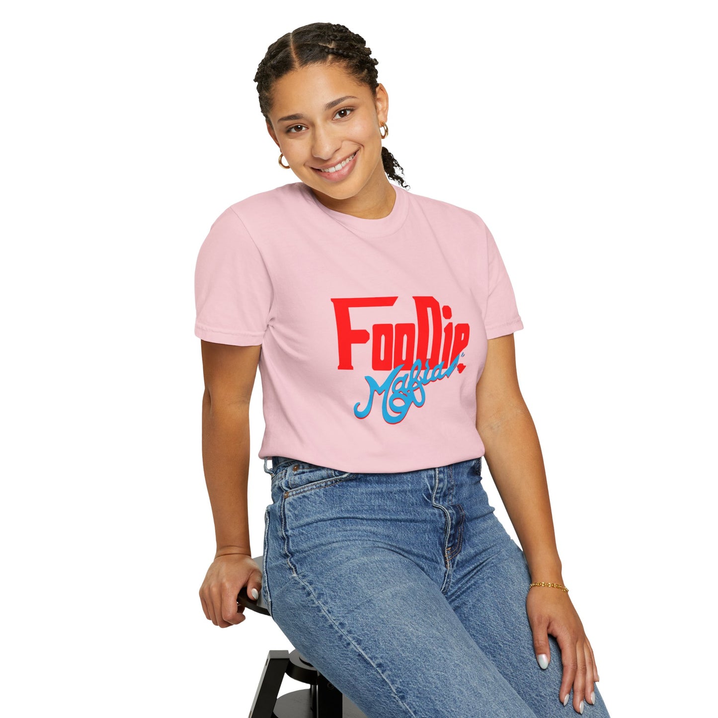 L.O.E.F Red Foodie Mafia Unisex Tee Shirt (Sky Blue)