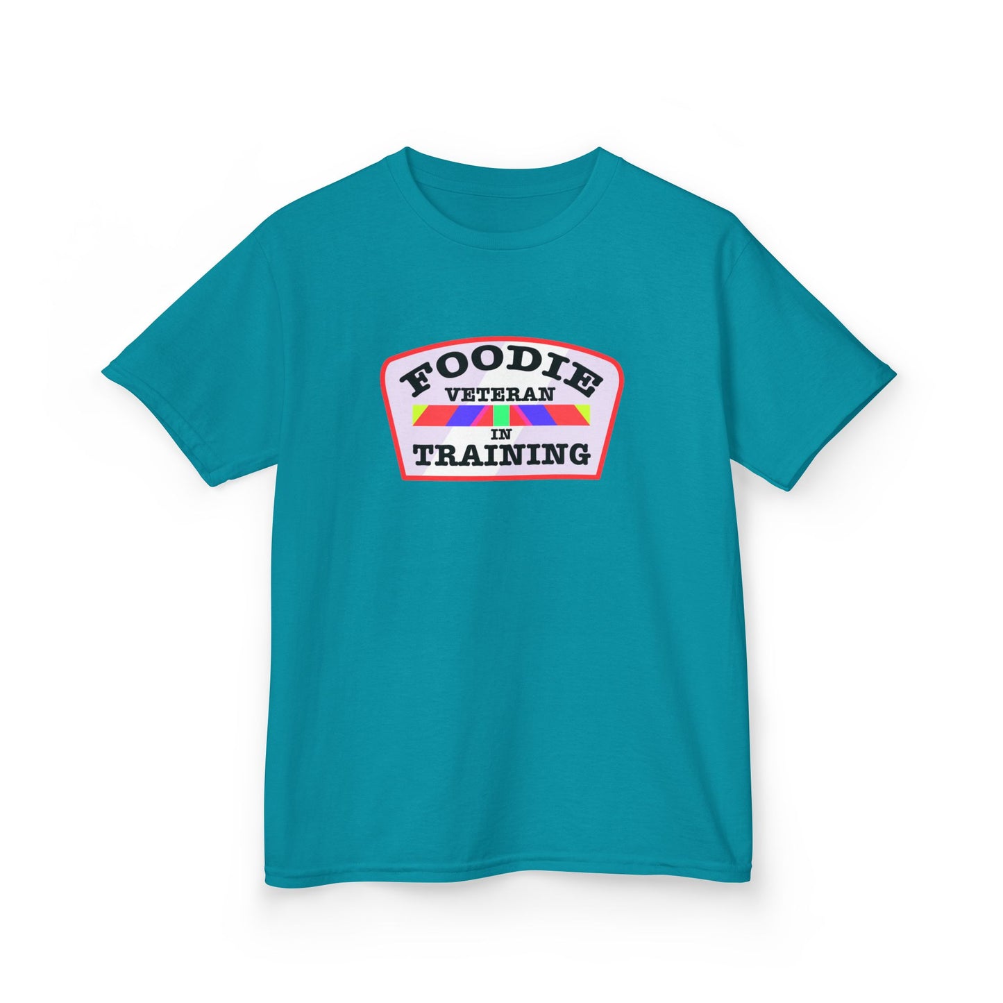 L.O.E.F Foodie Veteran In Training Kids Tee Shirt (Soft Pink)