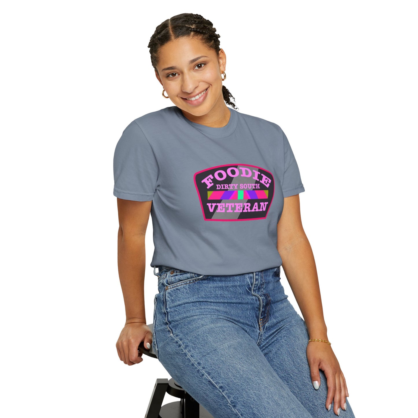 L.O.E.F Foodie Veteran DIRTY SOUTH Unisex Tee Shirt (Pink)