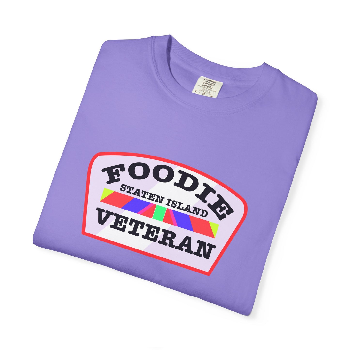L.O.E.F Foodie Veteran STATEN ISLAND Unisex Tee Shirt (Soft Pink)