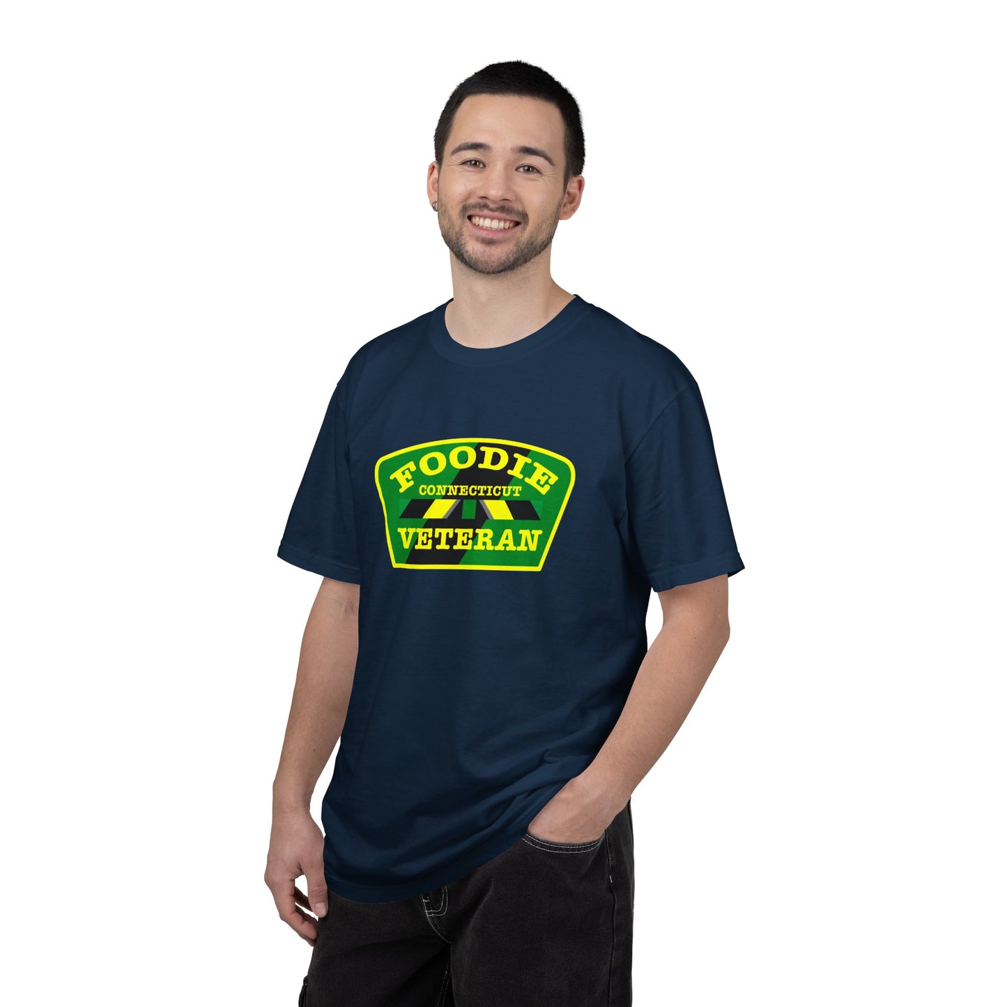 L.O.E.F Foodie Veteran CONNECTICUT Unisex Tee Shirt (Yellow)
