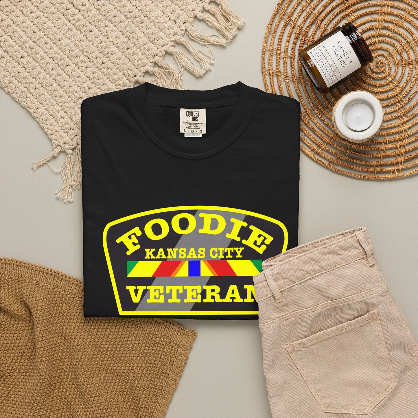 L.O.E.F Foodie Veteran Kansas City Unisex Tee Shirt