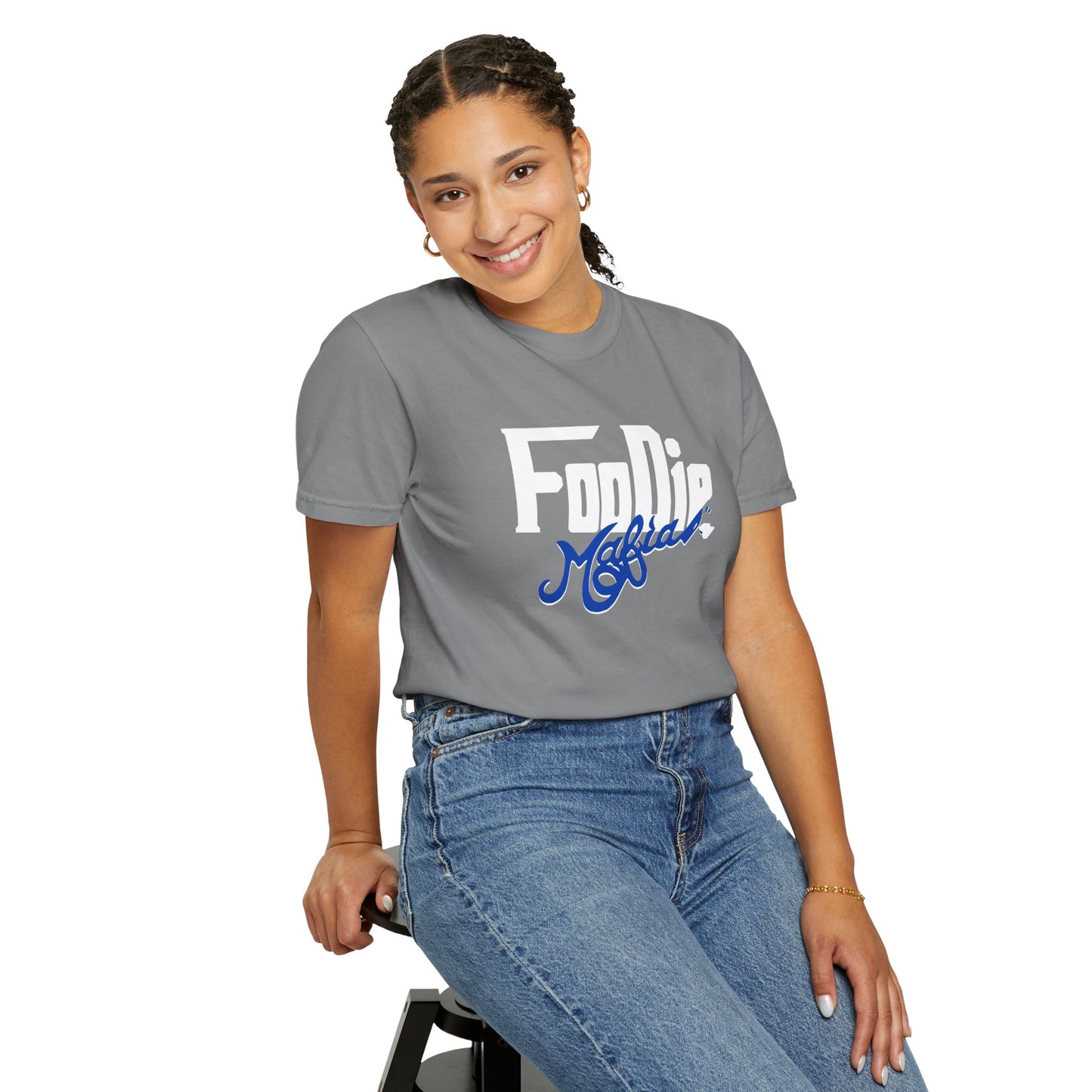 L.O.E.F Foodie Mafia Unisex Tee Shirt  (Dark Blue)
