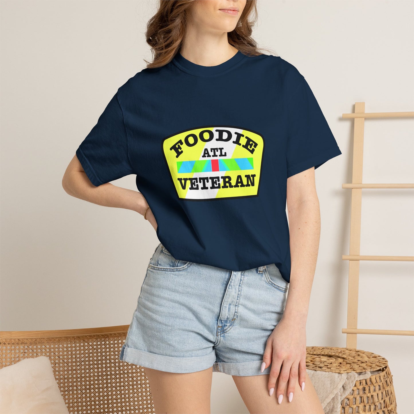 L.O.E.F Foodie Veteran ATL Unisex Tee Shirt (Yellow and Black)