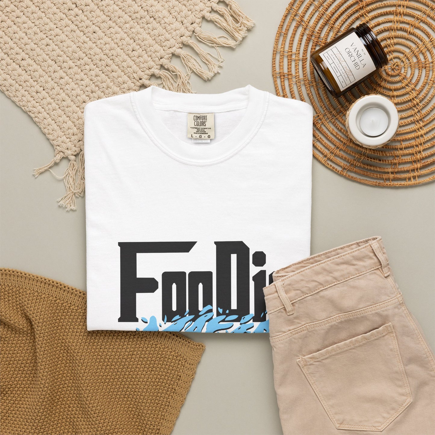 L.O.E.F Foodie Mafia Unisex Tee Shirt (Baby Blue)