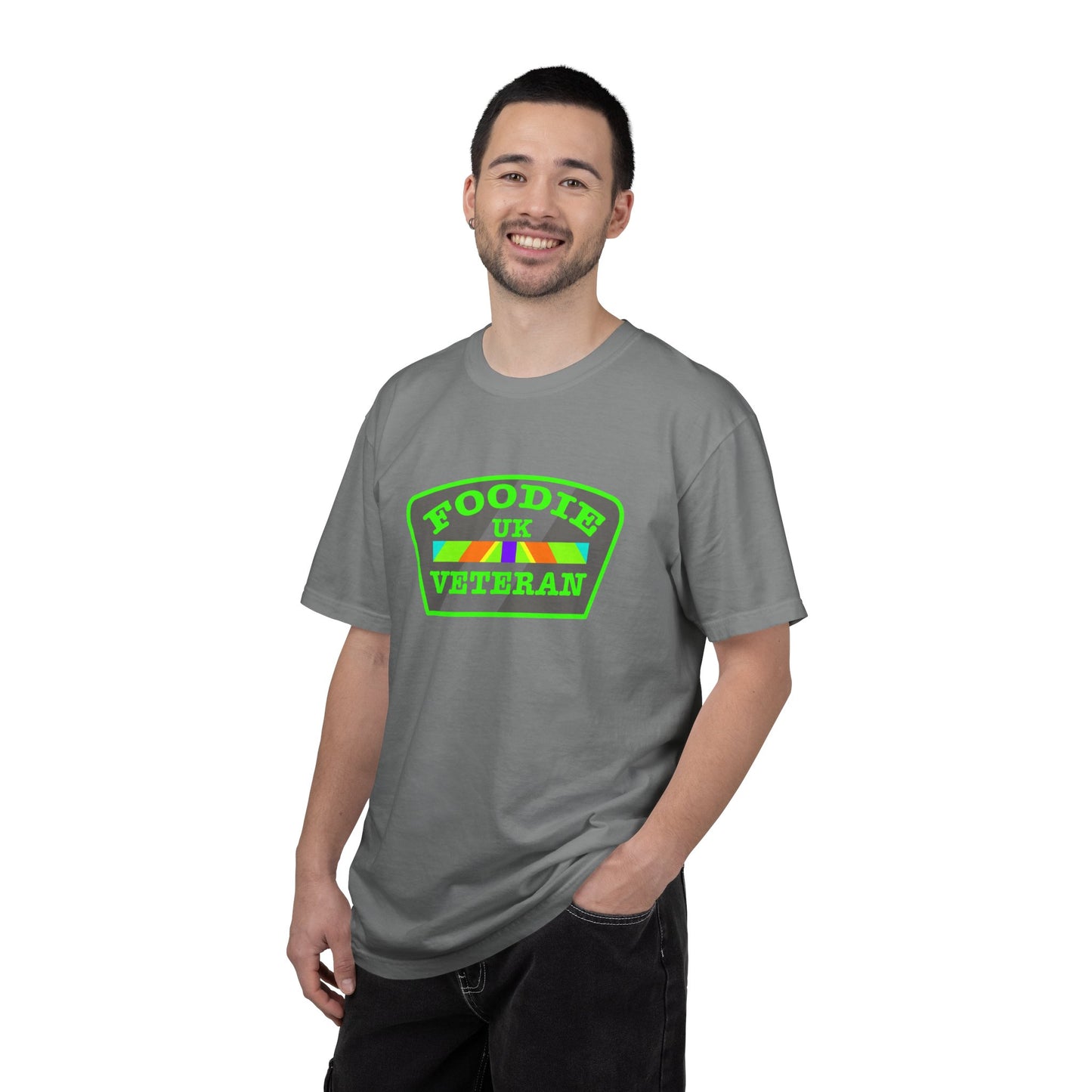 L.O.E.F Foodie Veteran UK Unisex Tee Shirt (Neon Green)