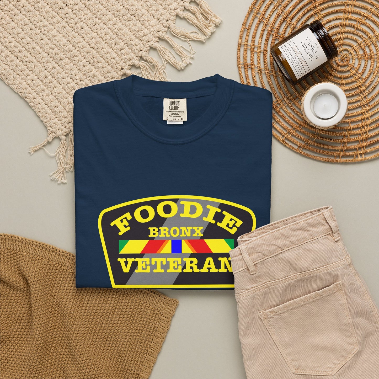 L.O.E.F Foodie Veteran Bronx Unisex Tee Shirt (Yellow)