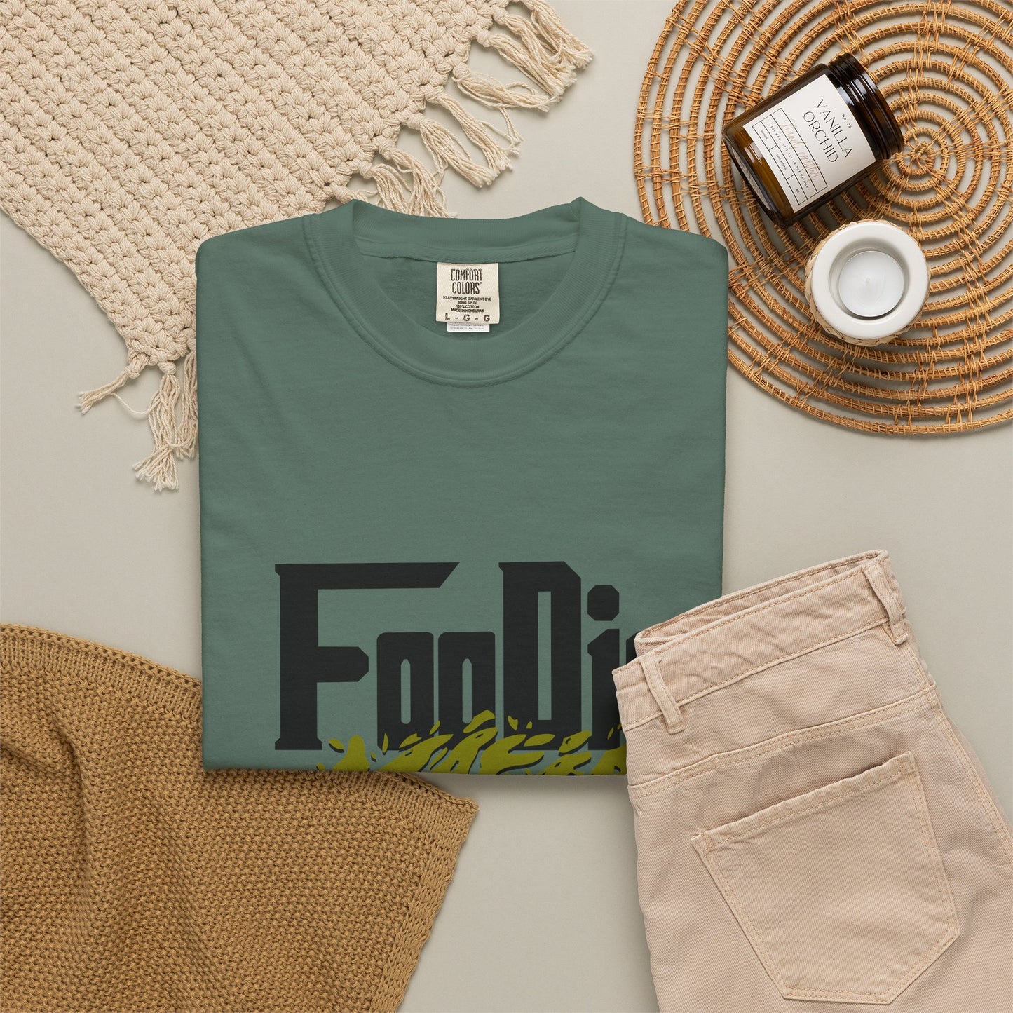 L.O.E.F Foodie Mafia Tee Shirt (Olive Green)