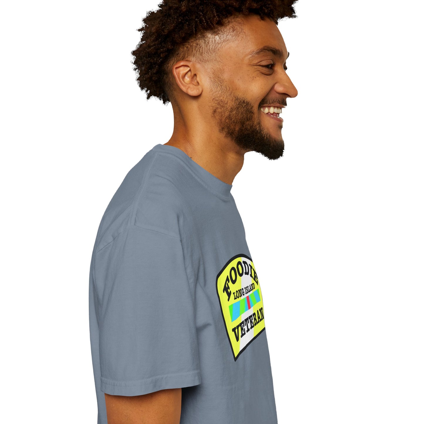 L.O.E.F Foodie Veteran Long Island Unisex Tee Shirt (Black and Yellow)
