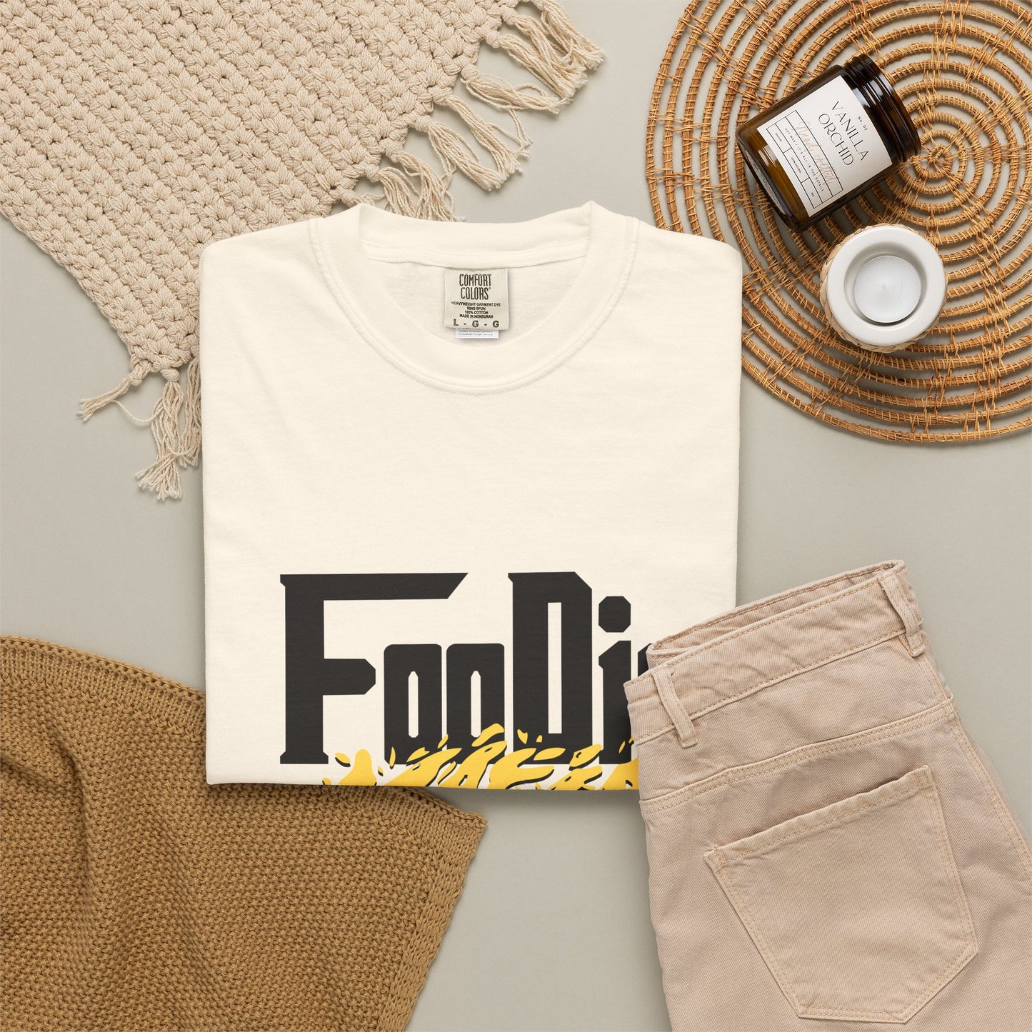 L.O.E.F Foodie Mafia Tee-Shirt (Mustard)