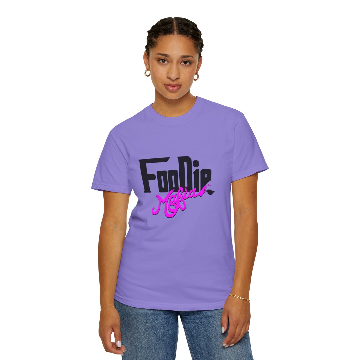 L.O.E.F Foodie Mafia Unisex Tee Shirt (Bright Purple)