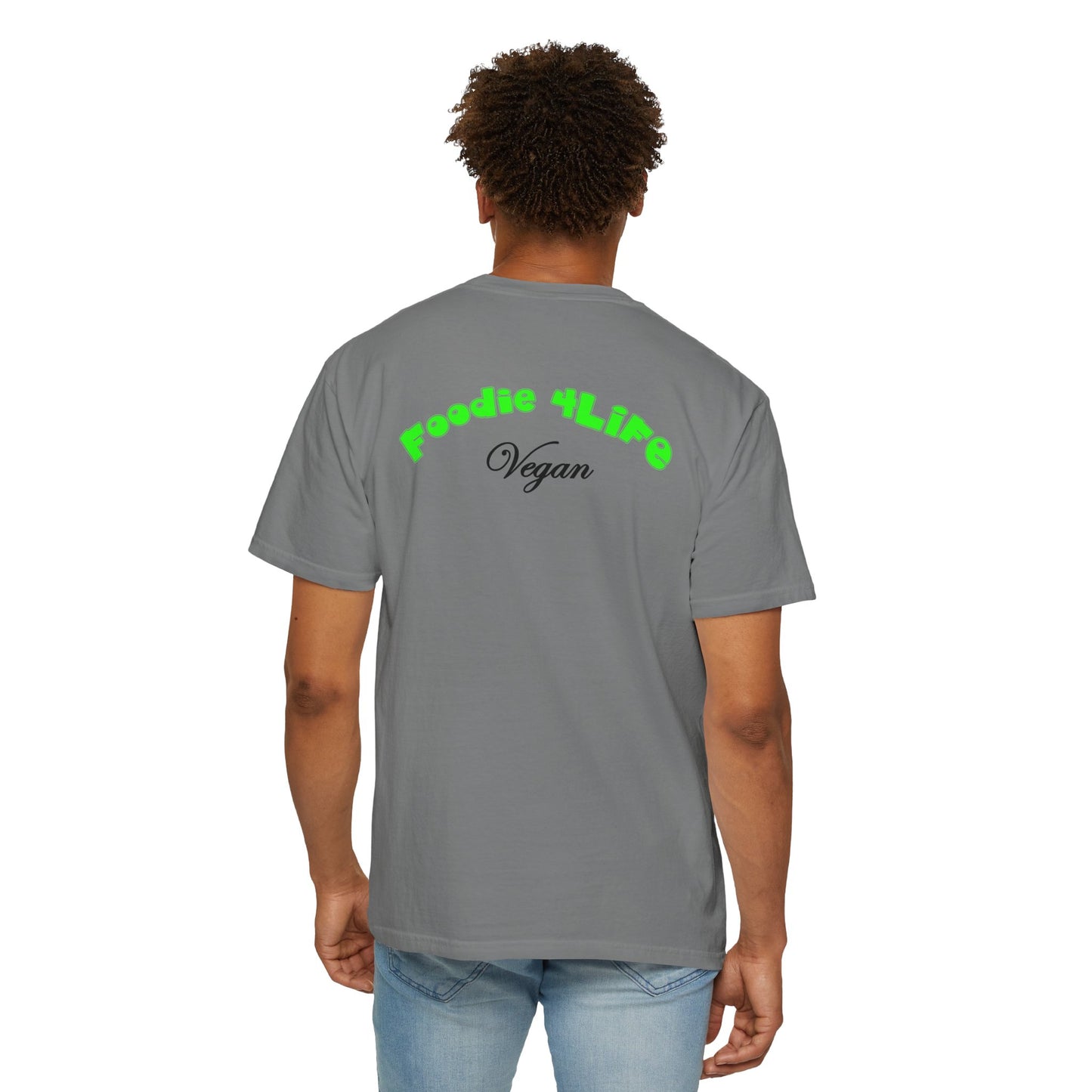 L.O.E.F Foodie 4Life Vegan Unisex Tee Shirt (Neon Green)
