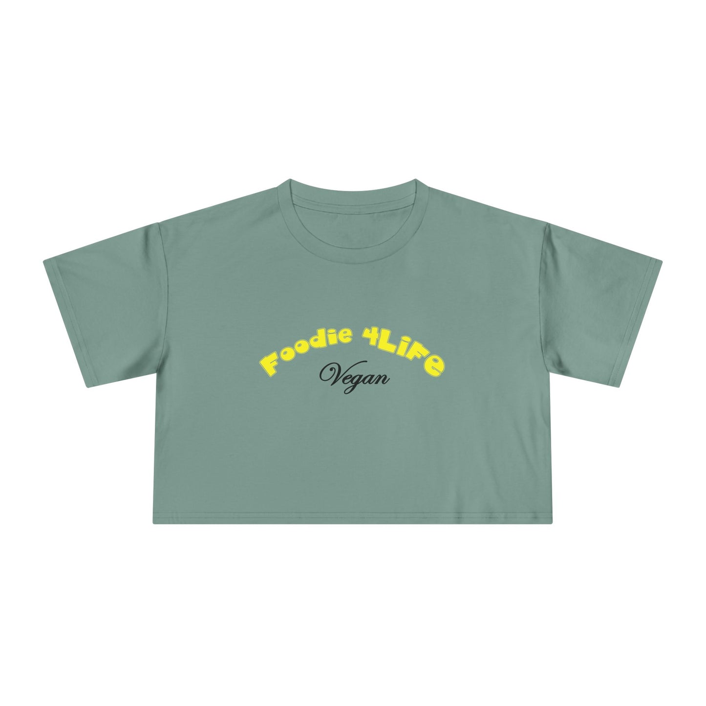 L.O.E.F Foodie 4Life Vegan Crop Top (Yellow)