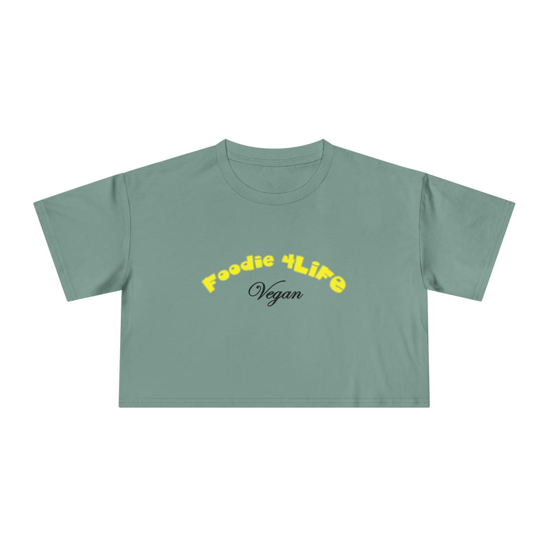 L.O.E.F Foodie 4Life Vegan Crop Top (Yellow)