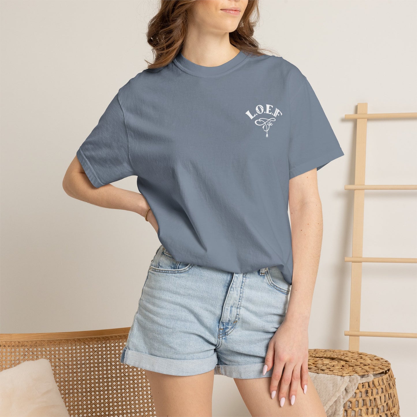 L.O.E.F LIFESTYLE OF EVERYDAY FOODIES Unisex Tee Shirt (White)