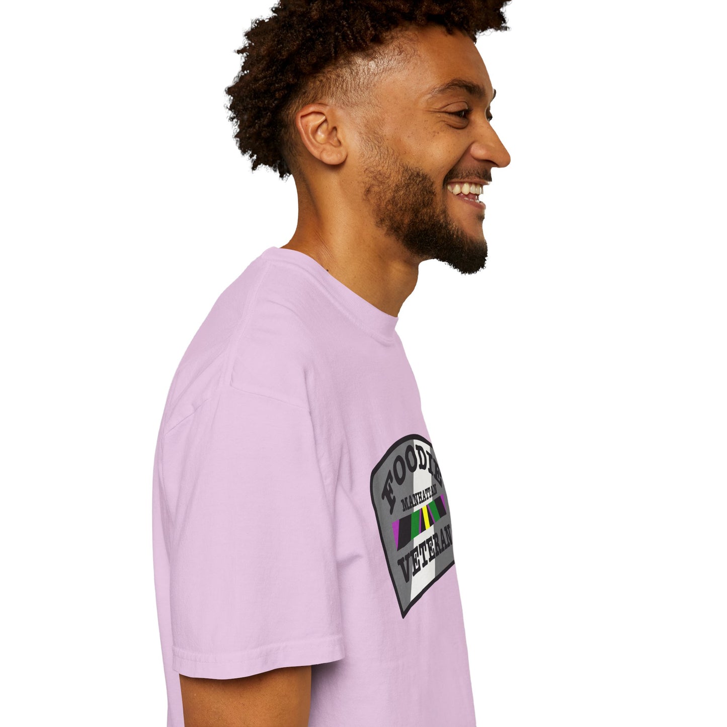 L.O.E.F Foodie Veteran Manhattan Unisex Tee Shirt (Gray)