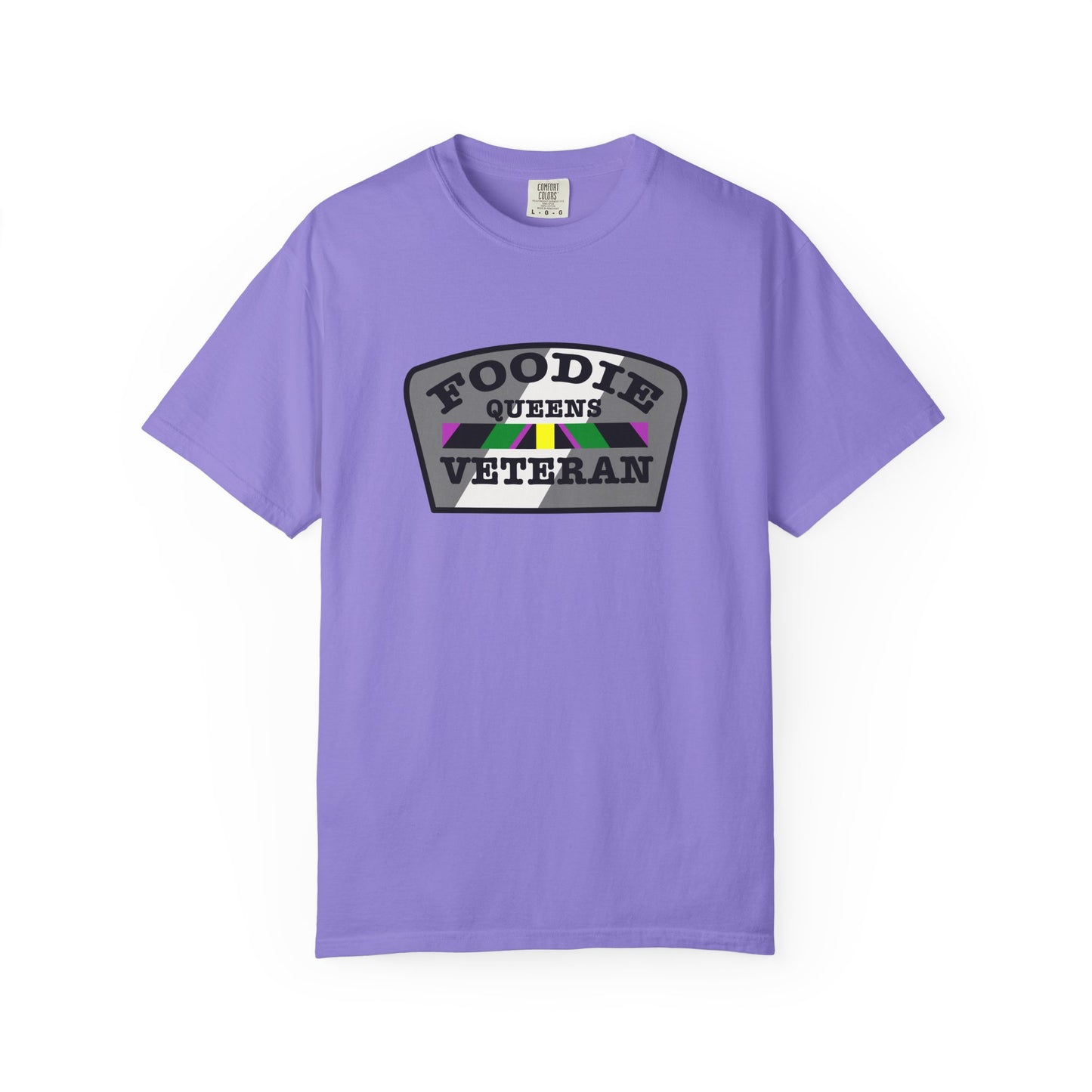 L.O.E.F Foodie Veteran Queens Unisex Tee Shirt (Gray)