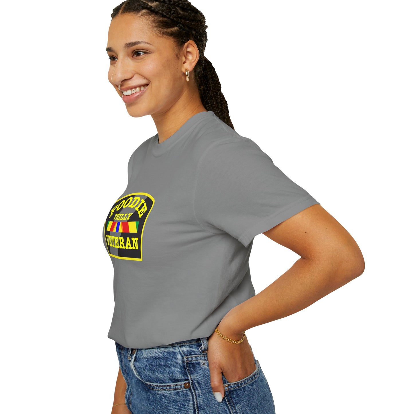 L.O.E.F Foodie Veteran PHILLY Unisex Tee Shirt (Yellow)