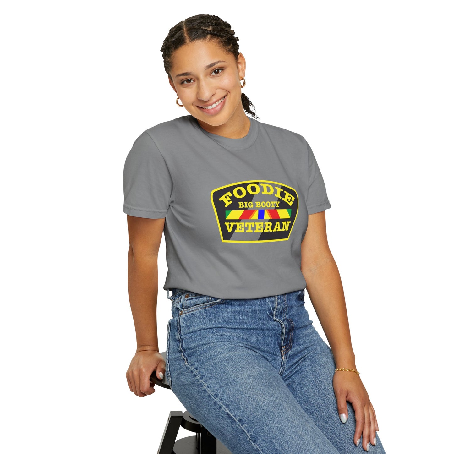 L.O.E.F Foodie Veteran BIG BOOTY Unisex Tee Shirt (Yellow)