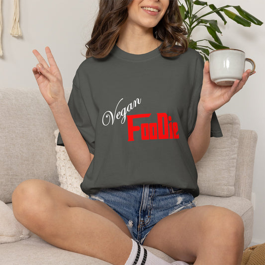 L.O.E.F Unisex Vegan Foodie Tee Shirt (Fiery Red)