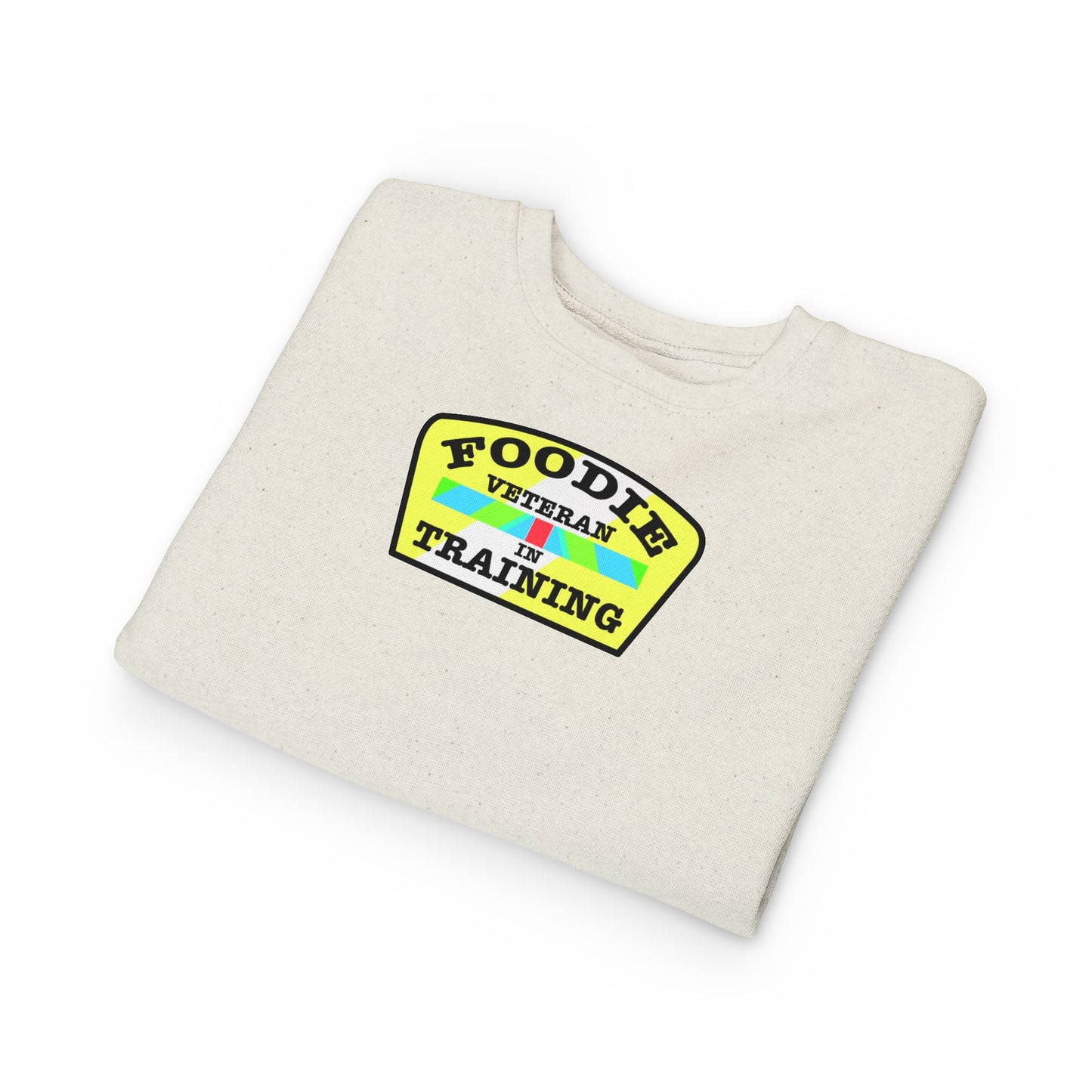 L.O.E.F Foodie Veteran In Training Toddler Sweatshirt (Black and Yellow)