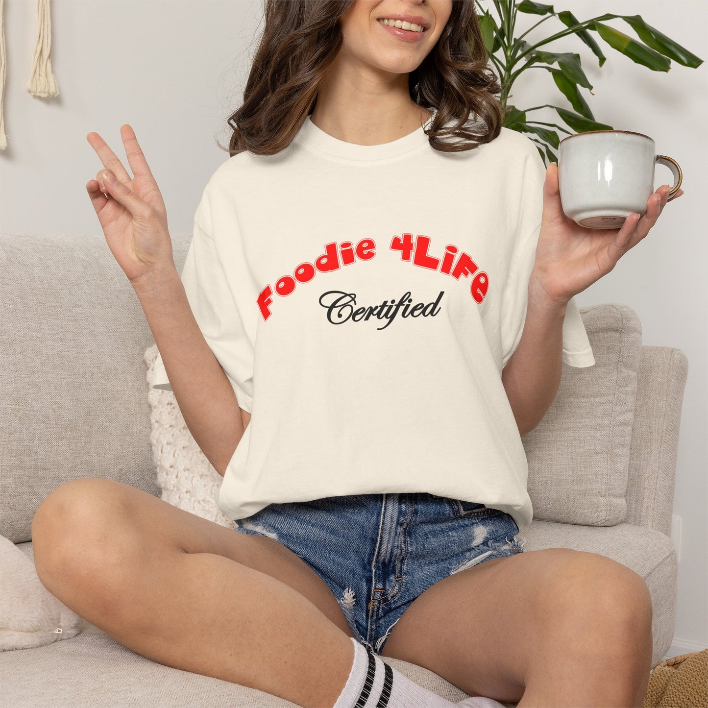 L.O.E.F Foodie 4Life Certified Unisex Tee Shirt (Fiery Red)