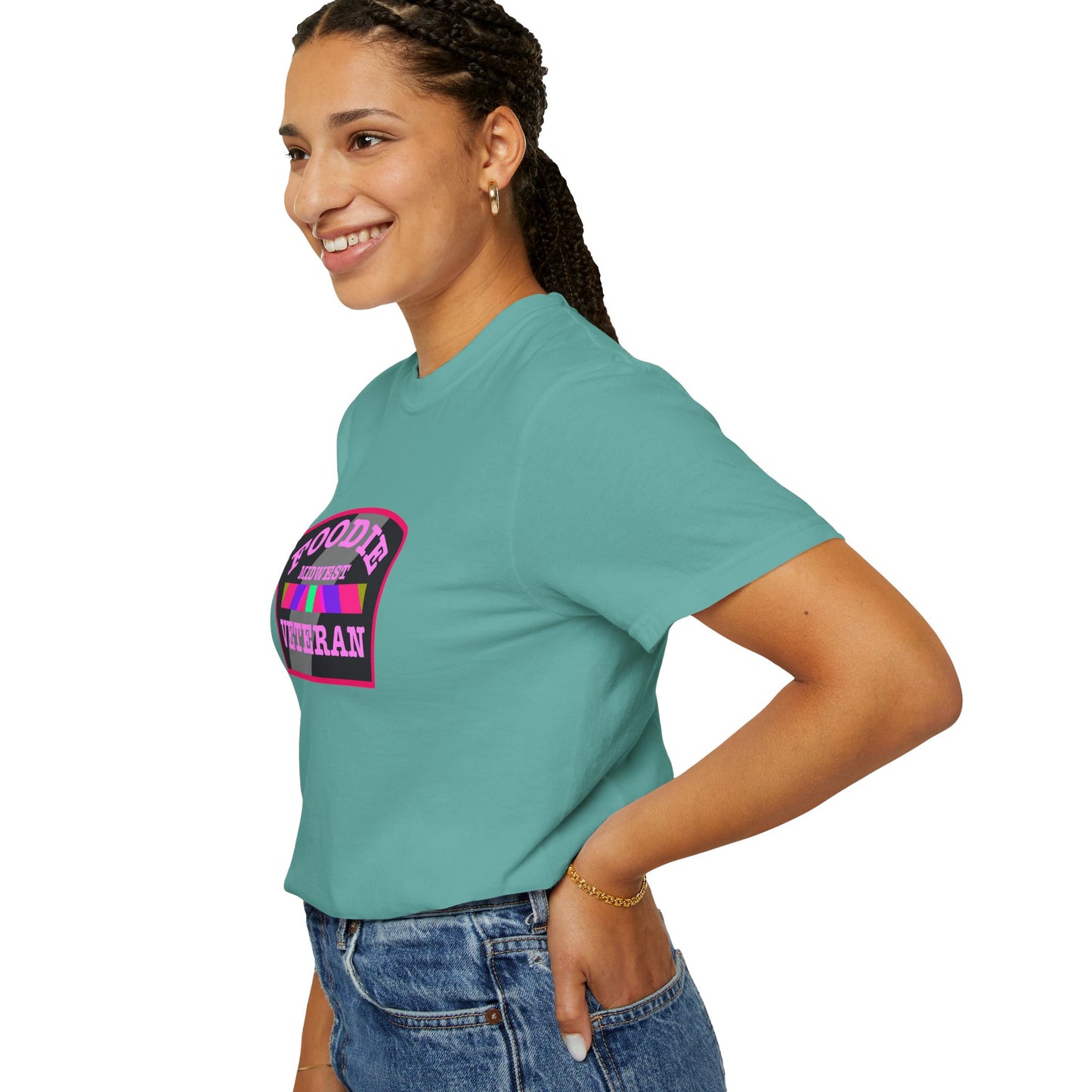 L.O.E.F Foodie Veteran MIDWEST Unisex Tee Shirt (Pink)