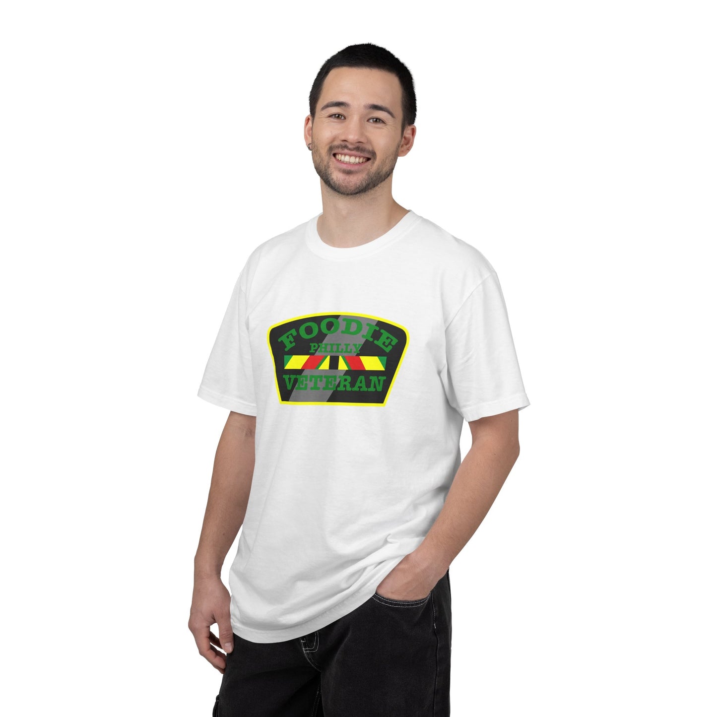 L.O.E.F Foodie Veteran PHILLY Unisex Tee Shirt (Green)