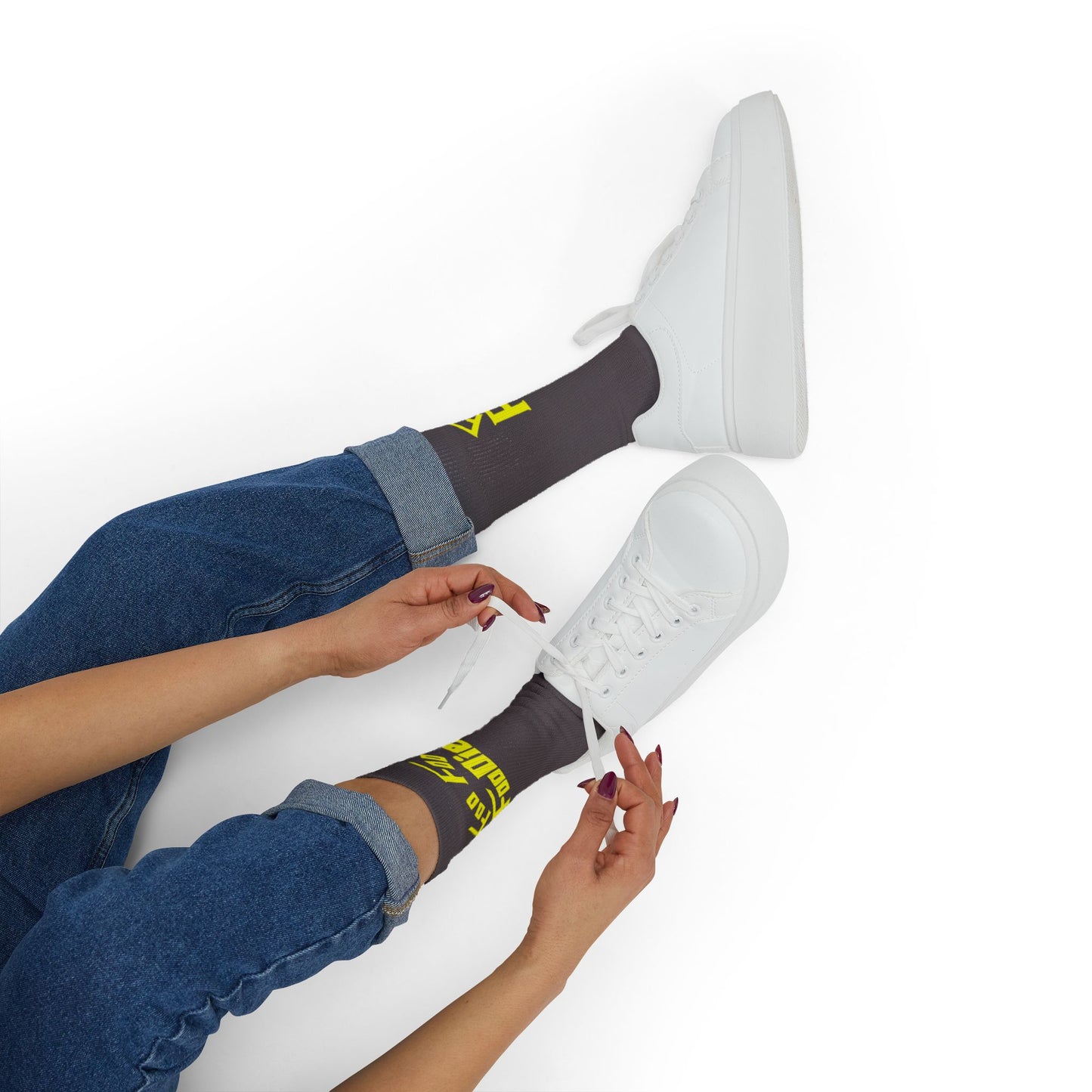 L.O.E.F Foo Foo Foodie Socks (Bright Yellow)