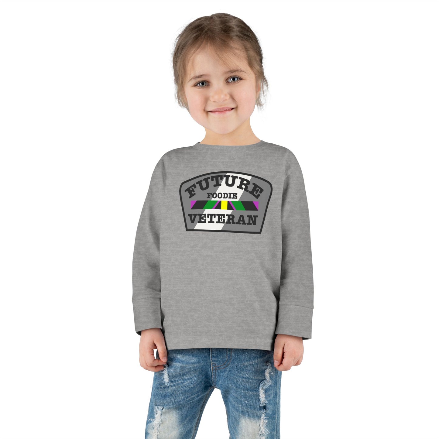 L.O.E.F Future Foodie Veteran Toddler Long Sleeve Tee (Gray)