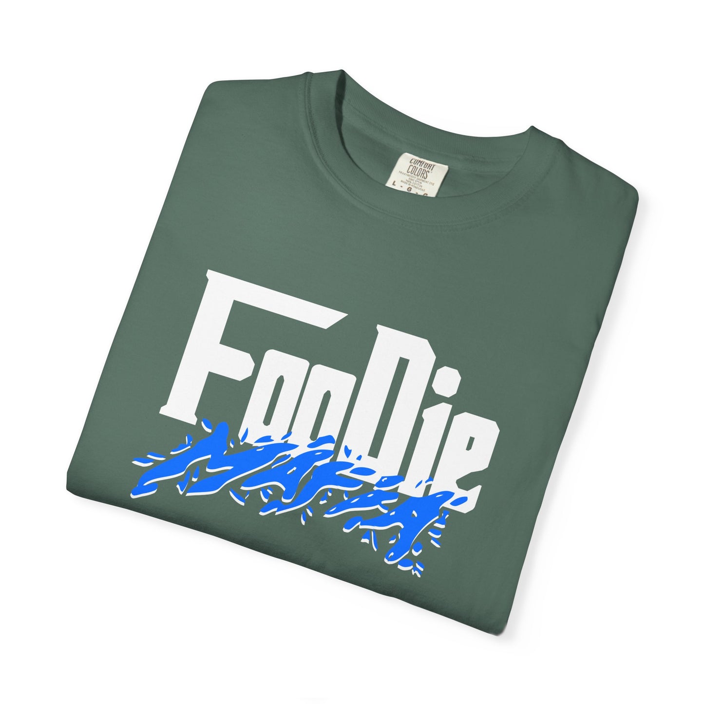 L.O.E.F White Foodie Mafia Unisex Tee Shirt (Blue)