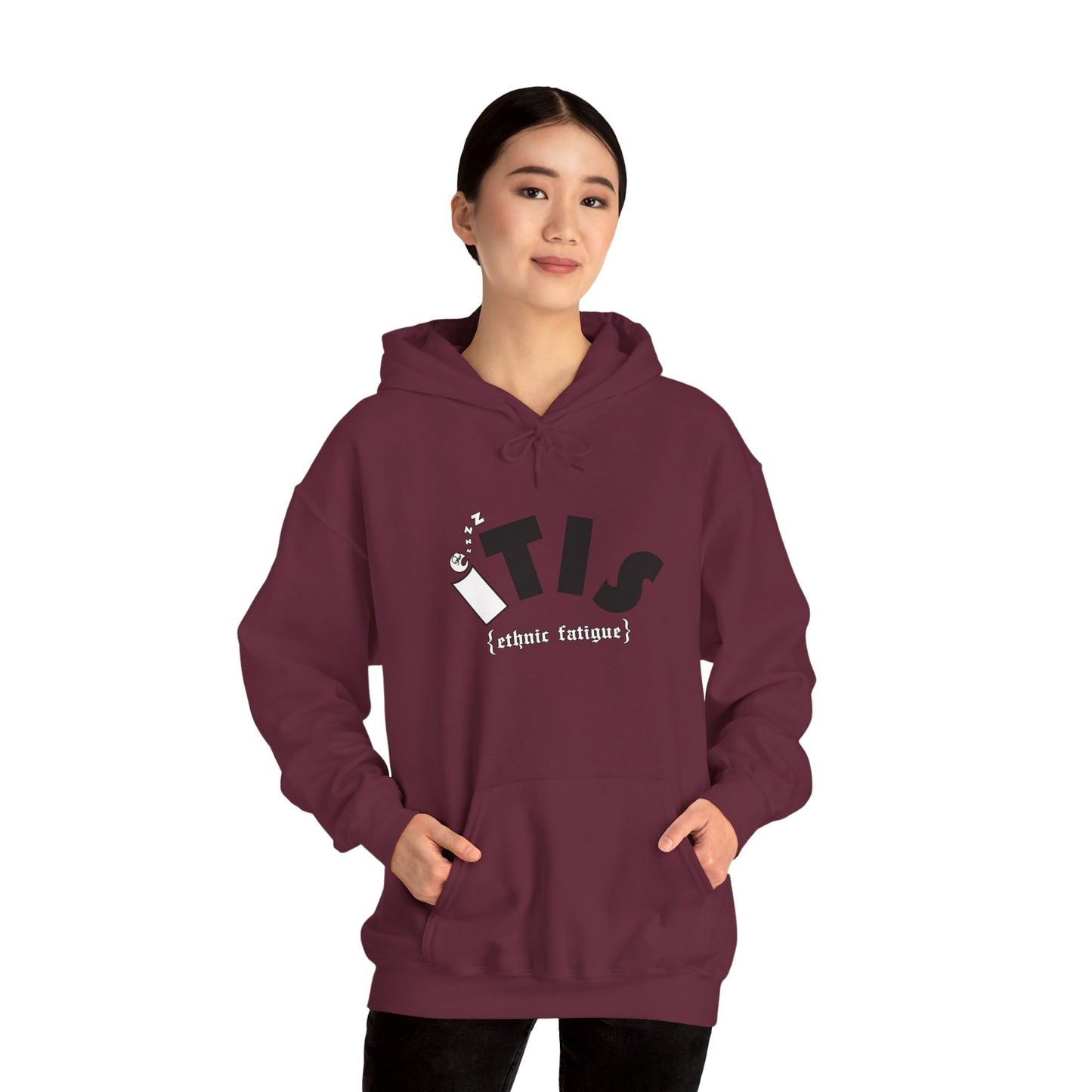 L.O.E.F ITIS Unisex Hooded Sweatshirt (White and Black)