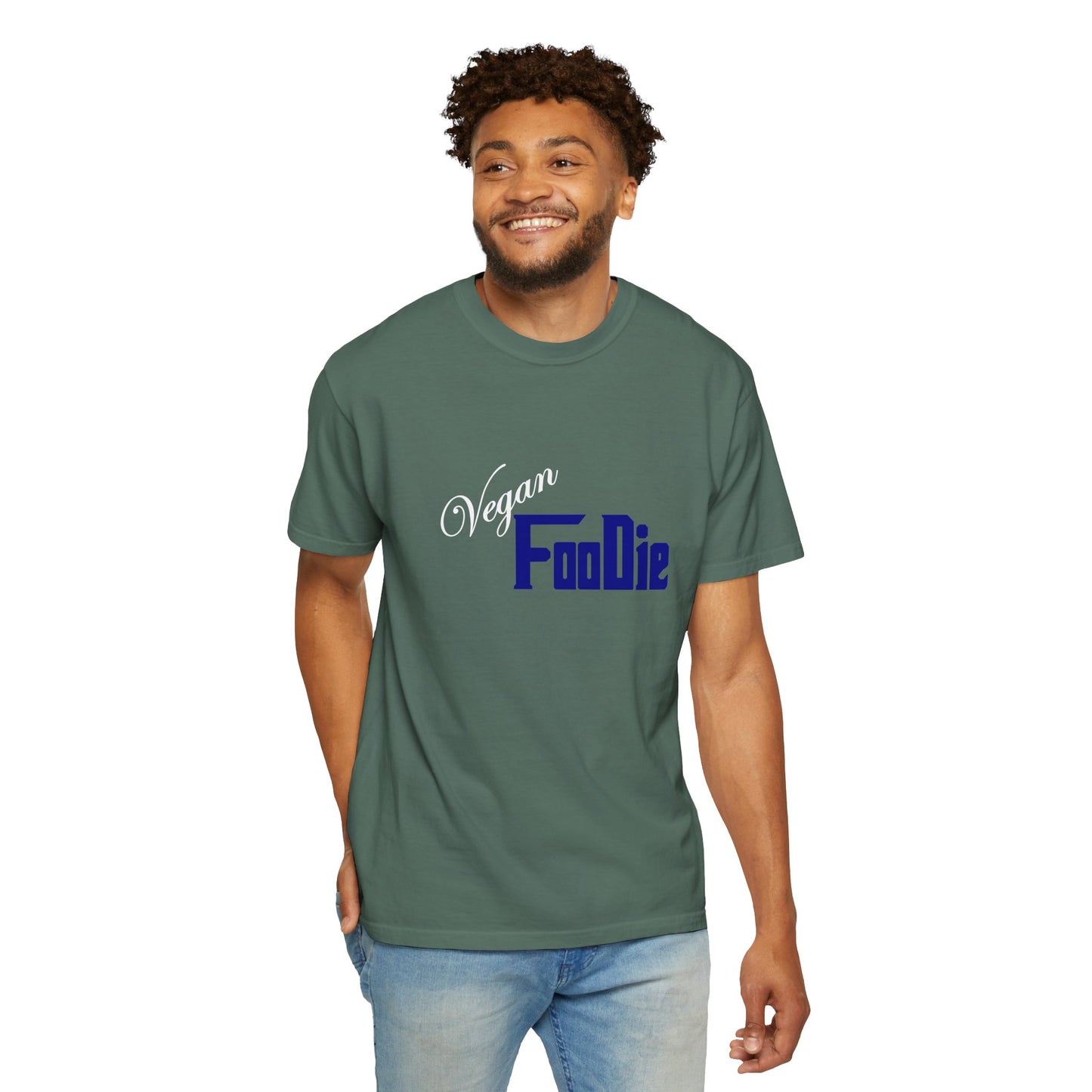 L.O.E.F Unisex Vegan Foodie Tee Shirt (Dark Blue)