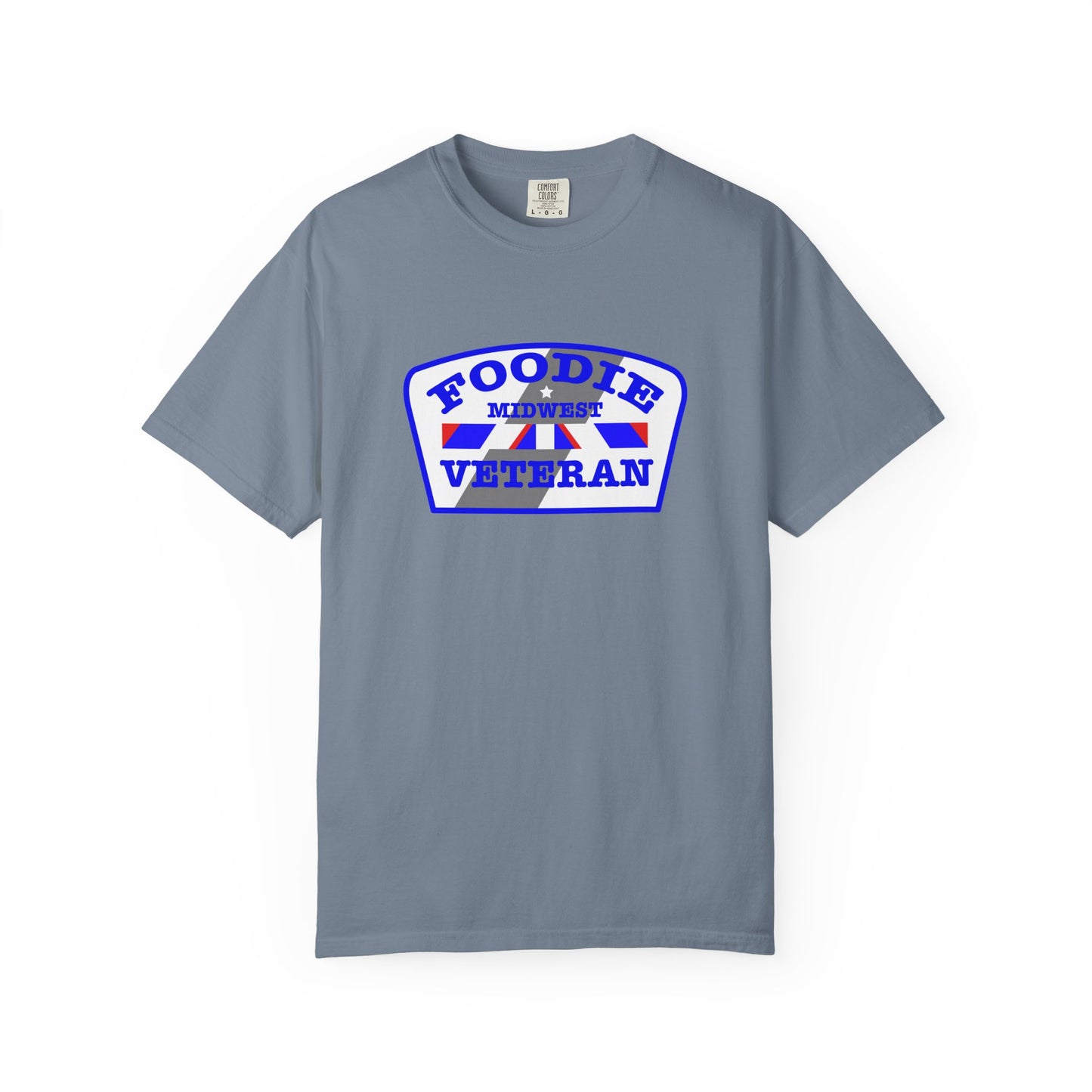 L.O.E.F Foodie Veteran MIDWEST Unisex Tee Shirt (Blue)