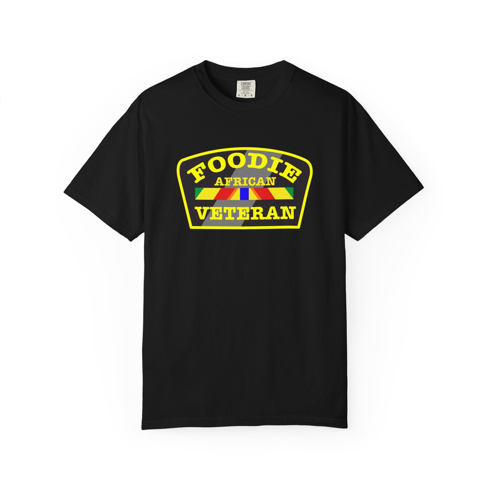 L.O.E.F Foodie Veteran AFRICAN Unisex Tee Shirt (Yellow)
